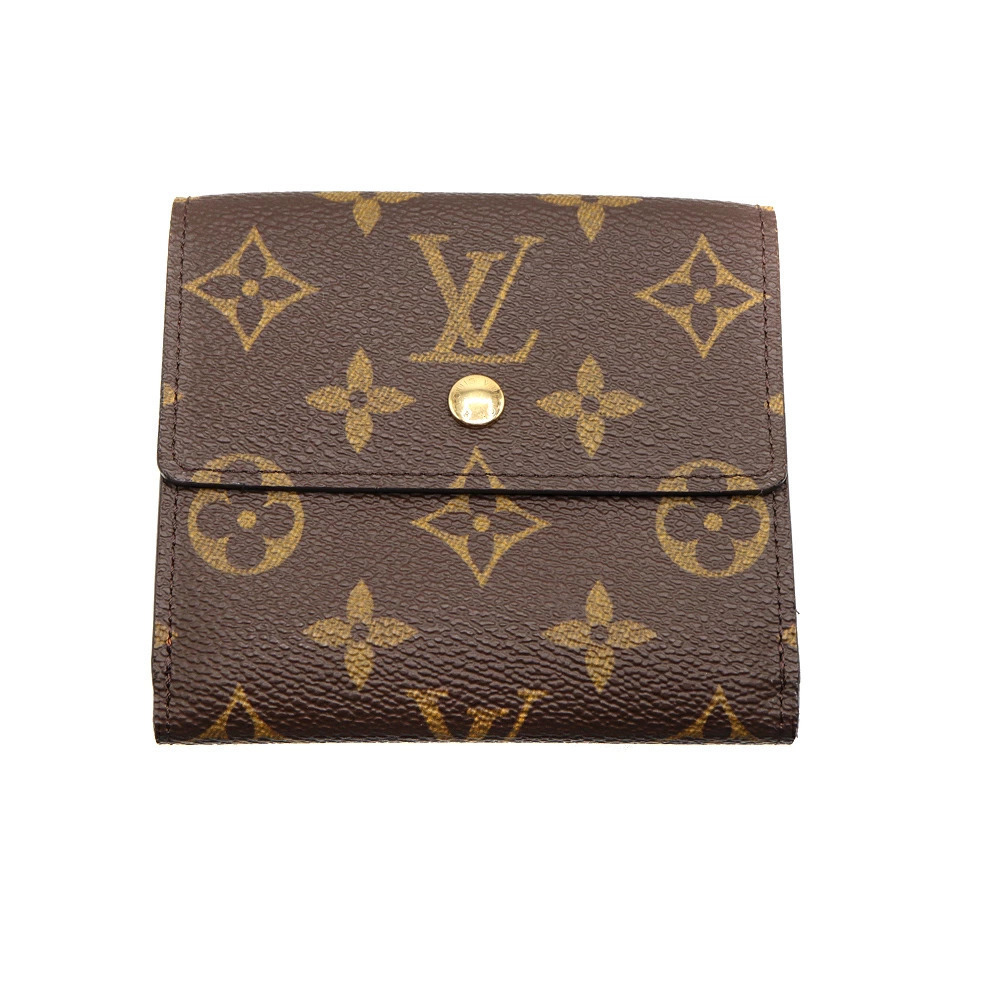 Louis Vuitton Coin Purse Billet Carte Wallet Monogram Canvas Leather Brown